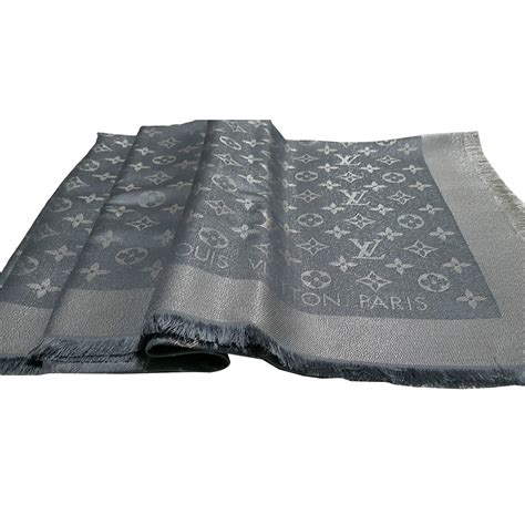 louis vuitton scarf grey mens|Louis Vuitton bandana scarf.